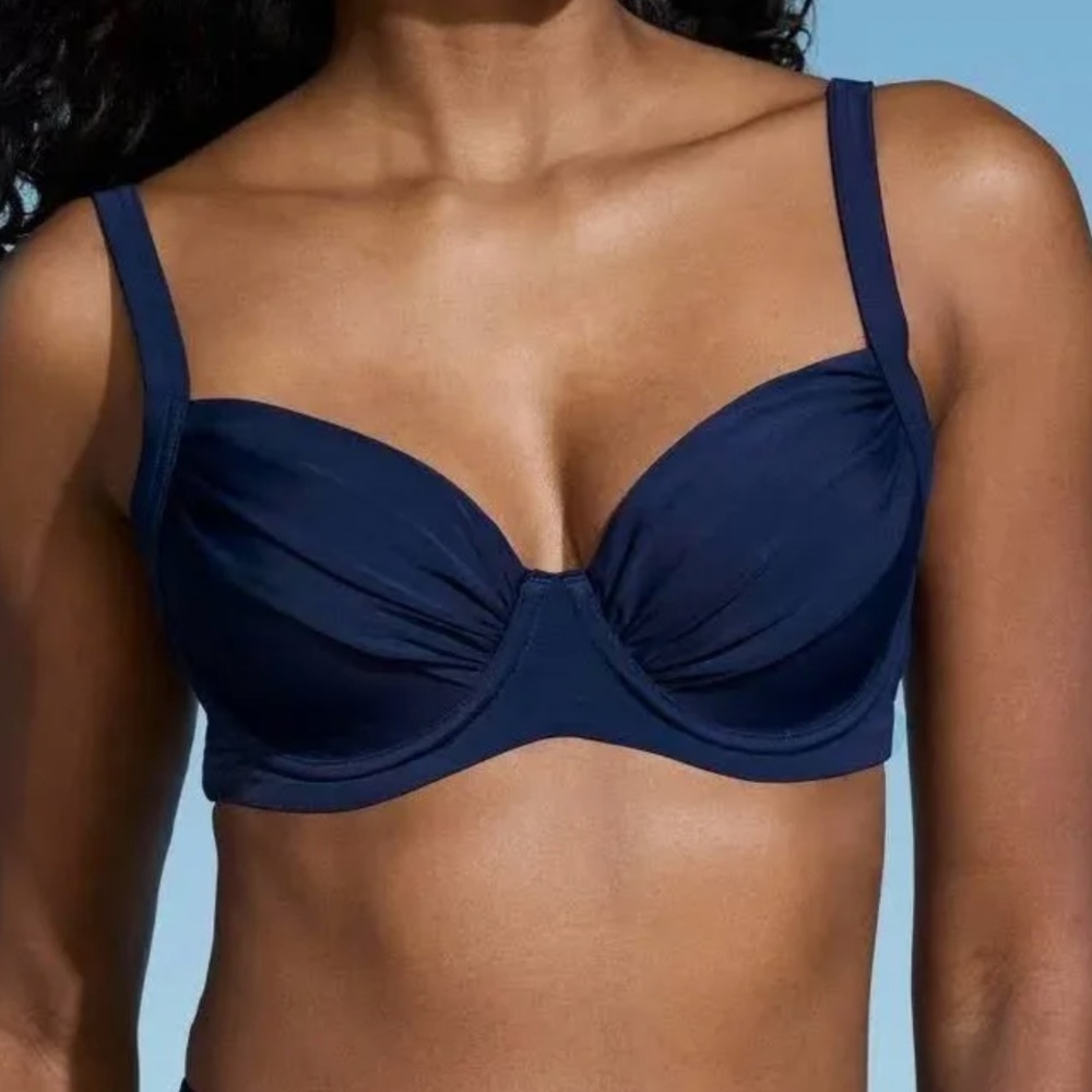 Navy Blue LANDS’ END RETRO Bikini Top 10, 12